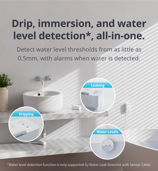 Drip, immersion, and water level detection*, all-in-one.