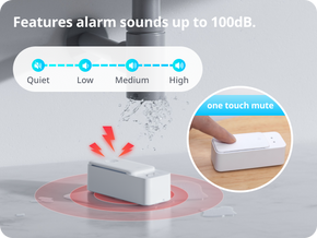 Features alarm sounds up to 100dB.