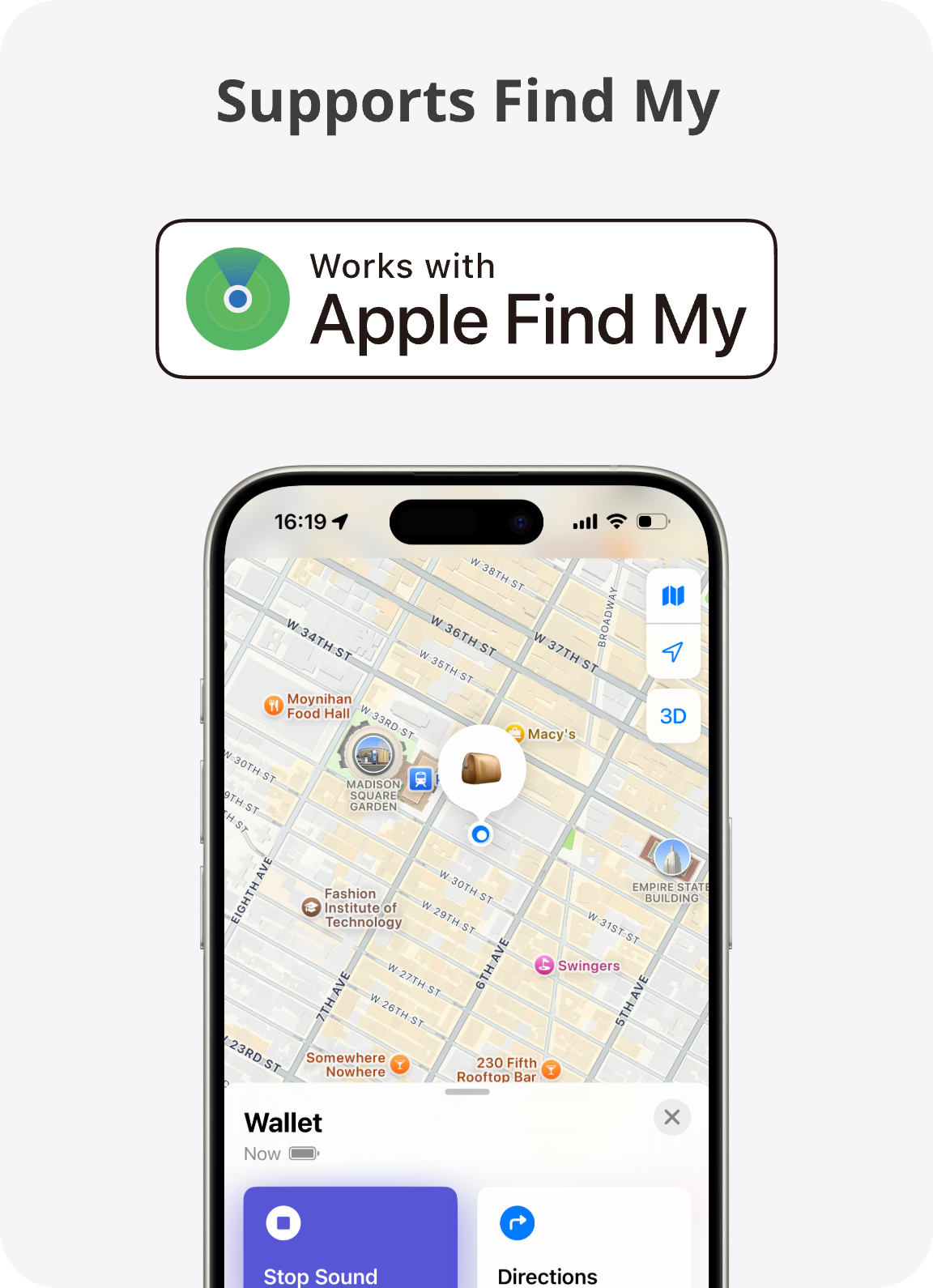 Supports Find My